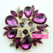 Nuevas broches cristalinas grandes de llegada del copo de nieve del rhinestone